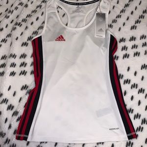 Adidas white work out tank top, never worn, size medium